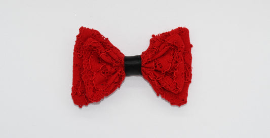 Ruby Lace Pet Hair Bow